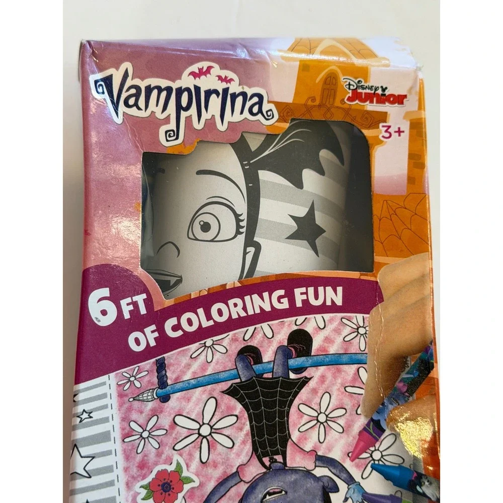 Disney Junior Vampirina Color Your Own Doodle Roll 6ft Activity Set with Crayons